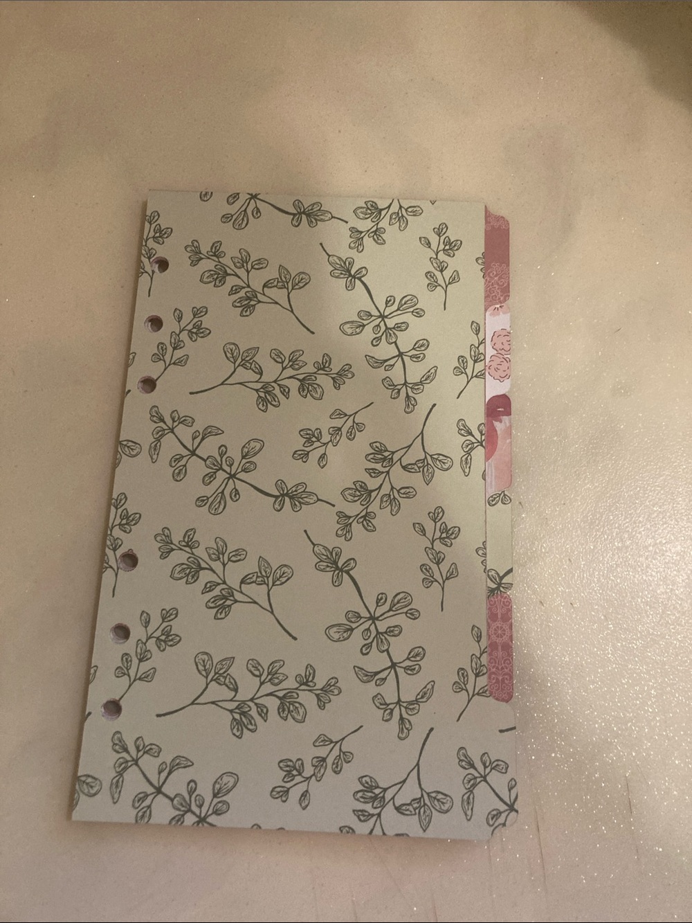 3/$10 BUNDLE SALE.
Floral Tabbed 6ring Binder Dividers - Sage Green & Pink